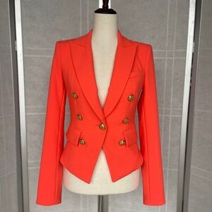 NWOT Veronica Beard Neon Pink Diego Dickey Jacket sz 00